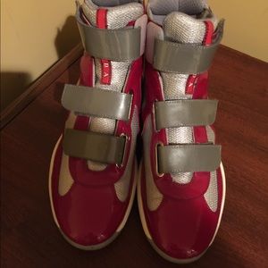 Men’s Hightop Prada strap sneakers
